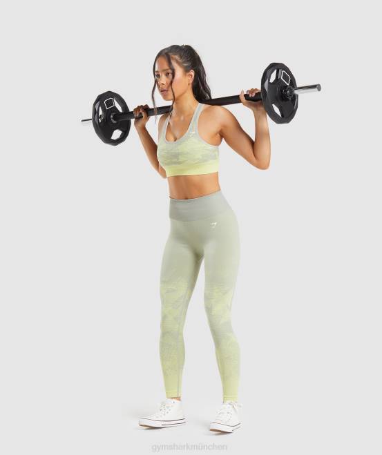 Dreieck | taupegrauer Druck Kleidung Gymshark Frauen Nahtlose Ombre-Leggings anpassen 04P8312