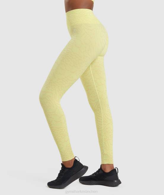 Glühwürmchengelb Kleidung Gymshark Frauen Passen Sie die nahtlosen Tier-Leggings an 04P8260