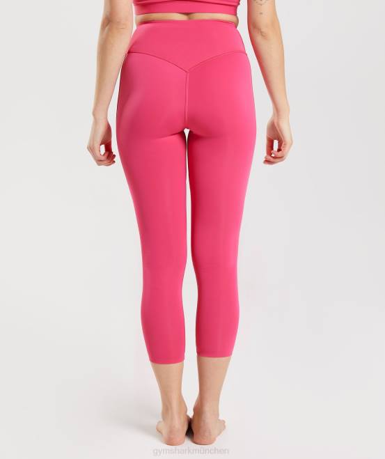Hibiskusrosa Kleidung Gymshark Frauen Studio 7/8-Leggings 04P8290