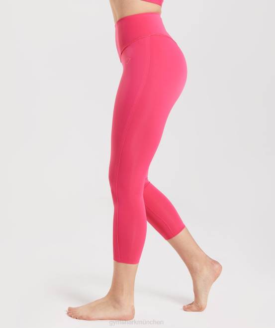Hibiskusrosa Kleidung Gymshark Frauen Studio 7/8-Leggings 04P8290