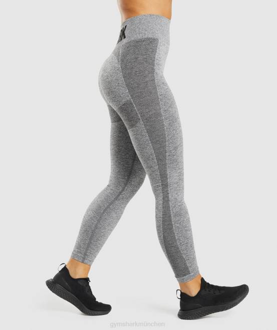 Holzkohle Mergel Kleidung Gymshark Frauen Flex-Leggings mit hoher Taille 04P8320