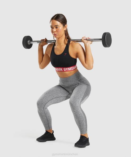 Holzkohle Mergel Kleidung Gymshark Frauen Flex-Leggings mit hoher Taille 04P8320