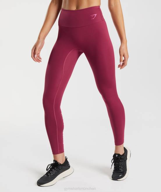 Johannisbeerrosa Kleidung Gymshark Frauen Grafikfraktion-Leggings 04P8309