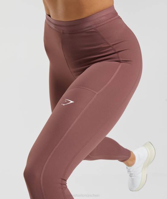 Magentabraun Kleidung Gymshark Frauen Laufleggings 04P8287