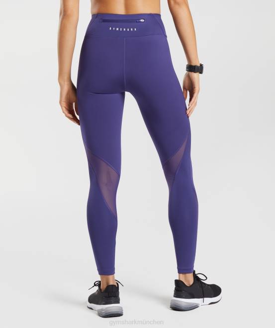 Neptun lila Kleidung Gymshark Frauen Sport-Laufleggings 04P8326