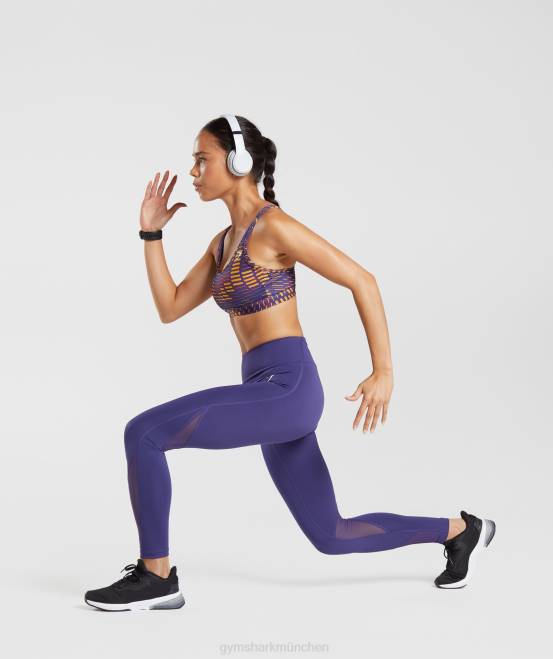 Neptun lila Kleidung Gymshark Frauen Sport-Laufleggings 04P8326
