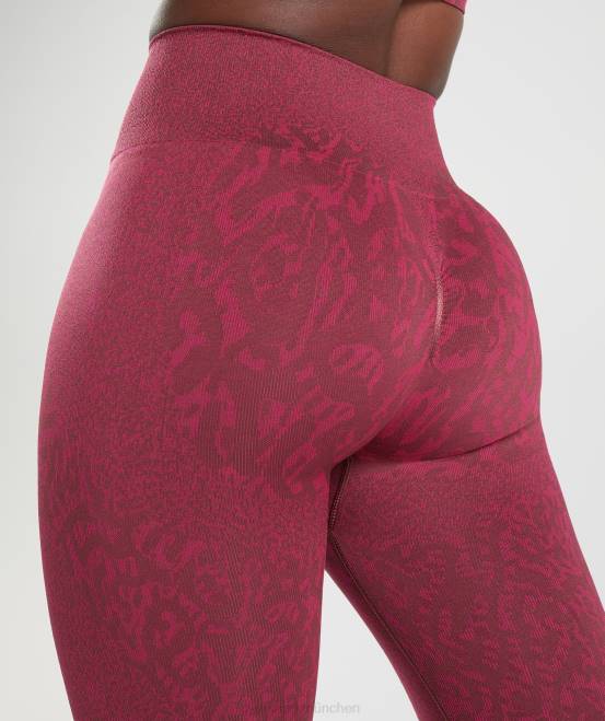 Riff | kirschbraun Kleidung Gymshark Frauen Passen Sie die nahtlosen Tier-Leggings an 04P8299