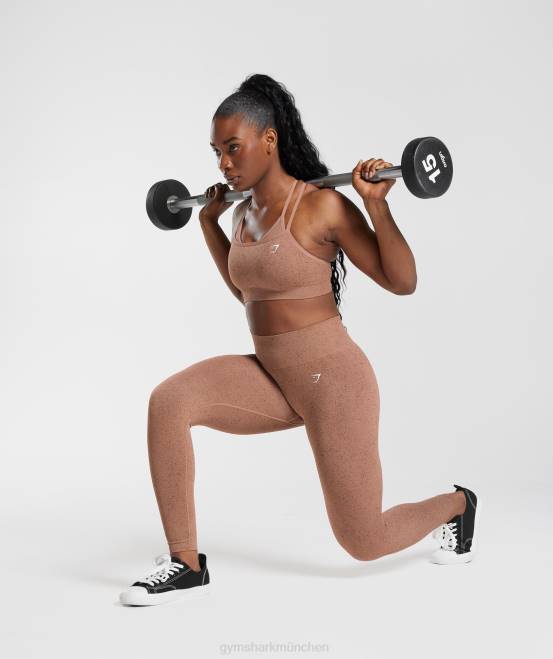 Sandsteinbraun Kleidung Gymshark Frauen Passen Sie nahtlose Leggings mit Flecken an 04P8270