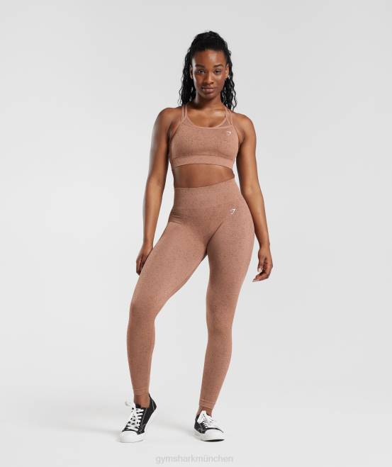 Sandsteinbraun Kleidung Gymshark Frauen Passen Sie nahtlose Leggings mit Flecken an 04P8270