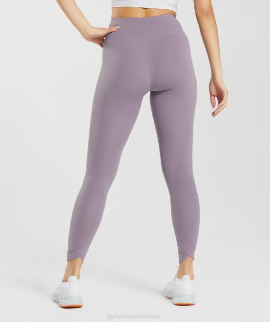 Schieferlavendel Kleidung Gymshark Frauen Crossover-Leggings 04P8273