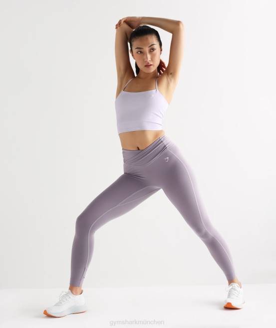 Schieferlavendel Kleidung Gymshark Frauen Crossover-Leggings 04P8273