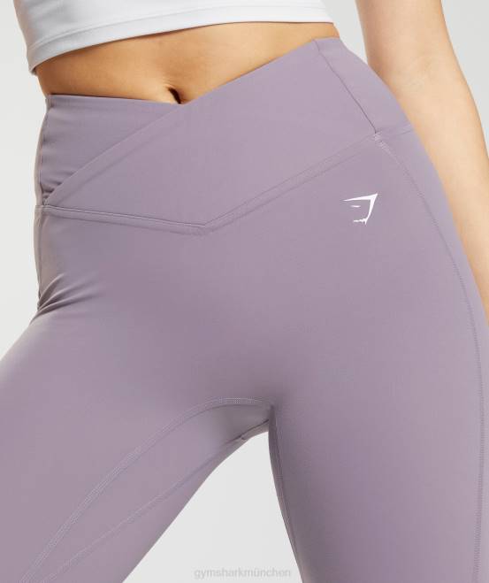 Schieferlavendel Kleidung Gymshark Frauen Crossover-Leggings 04P8273