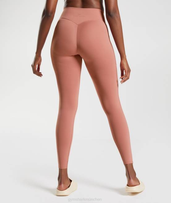 Schlucht rot Kleidung Gymshark Frauen Whitney Alltags-Leggings mit Tasche 04P8330