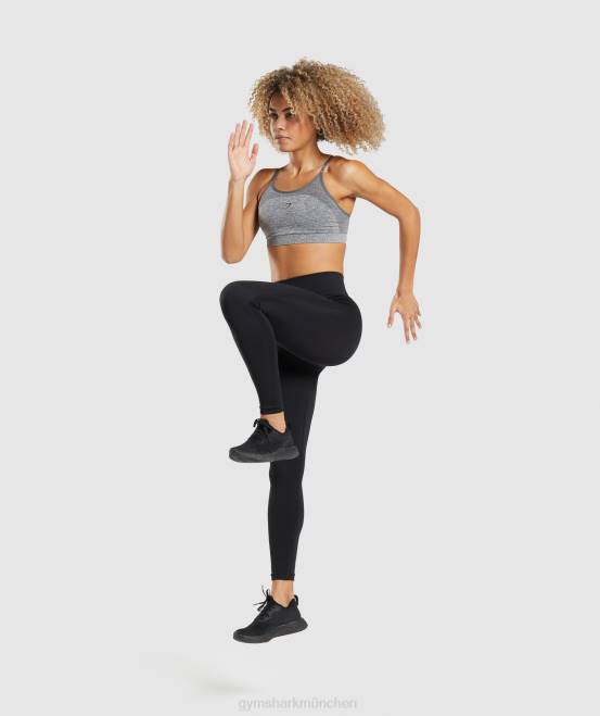 Schwarz Kleidung Gymshark Frauen Flex-Leggings mit hoher Taille 04P8283