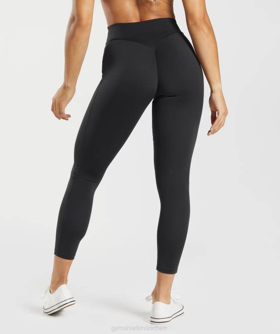 Schwarz Kleidung Gymshark Frauen Gs Power Original-Leggings 04P8269