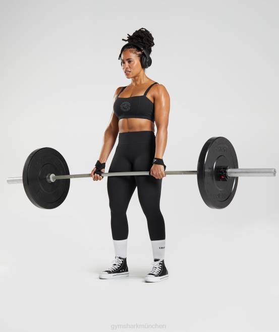 Schwarz Kleidung Gymshark Frauen Legacy-Leggings 04P8262