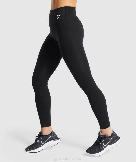 Schwarz Kleidung Gymshark Frauen Trainingsleggings 04P8249