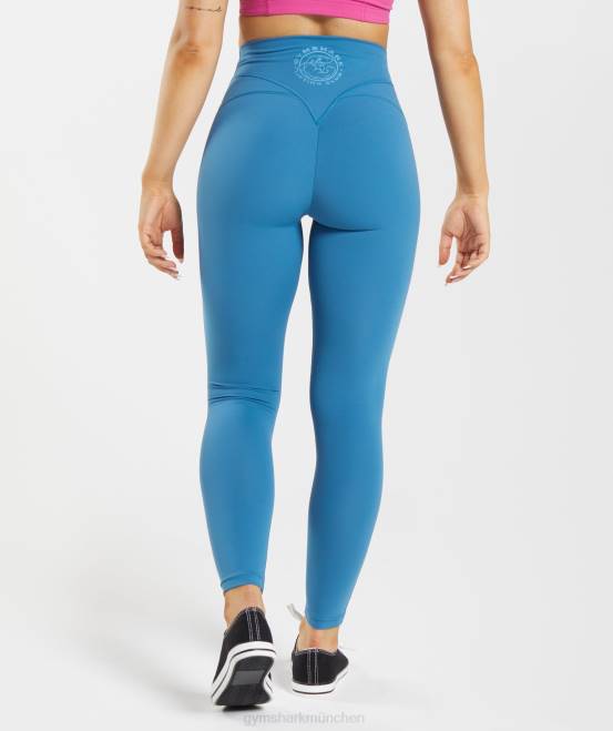 Seeuferblau Kleidung Gymshark Frauen Legacy-Leggings 04P8300