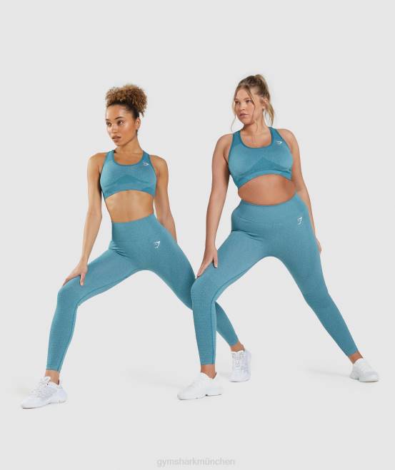 Tahoe Teal Mergel Kleidung Gymshark Frauen Vital Seamless 2.0 Leggings 04P8337