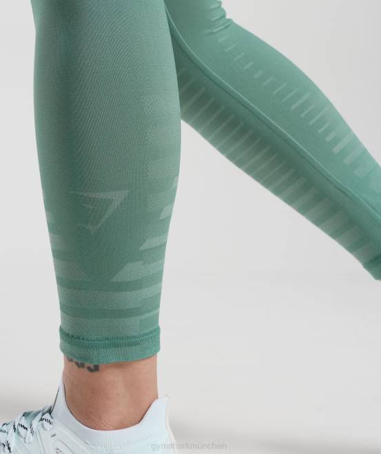 Tintenblaugrün/Frostblaugrün (ausverkauft) Kleidung Gymshark Frauen grenzenlose Leggings 04P8340