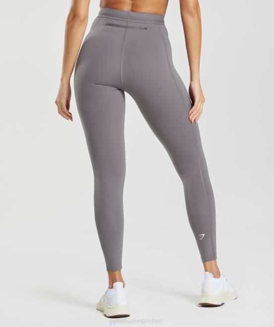 Titangrau Kleidung Gymshark Frauen Laufleggings 04P8332