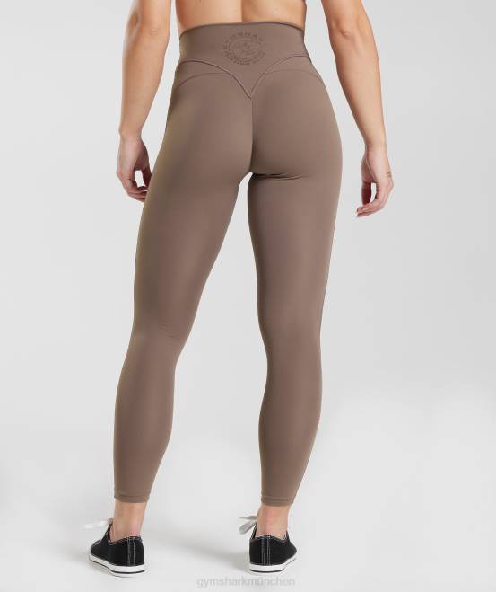 Trüffelbraun (ausverkauft) Kleidung Gymshark Frauen Legacy-Leggings 04P8339