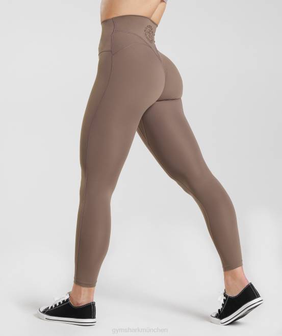 Trüffelbraun (ausverkauft) Kleidung Gymshark Frauen Legacy-Leggings 04P8339