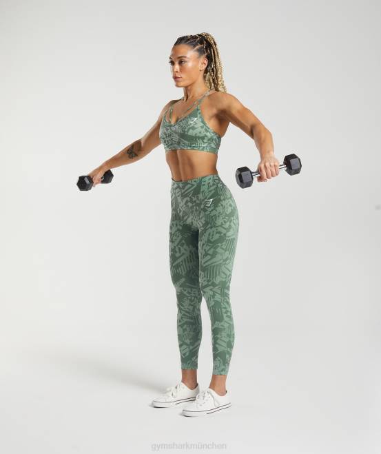 Weidengrün/Wüstensalbeigrün Kleidung Gymshark Frauen Gs Power Original-Leggings 04P8310