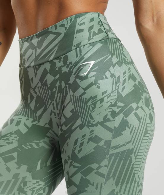 Weidengrün/Wüstensalbeigrün Kleidung Gymshark Frauen Gs Power Original-Leggings 04P8310