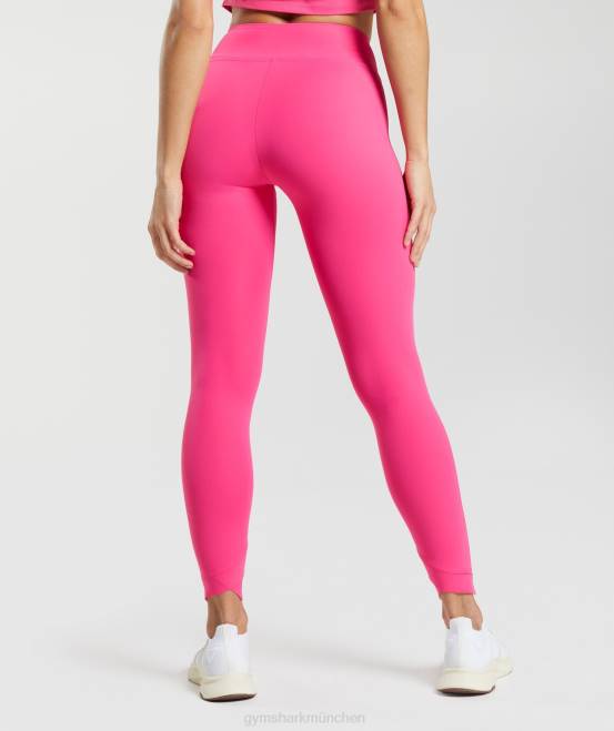 helles Fuchsia Kleidung Gymshark Frauen Crossover-Leggings 04P8274