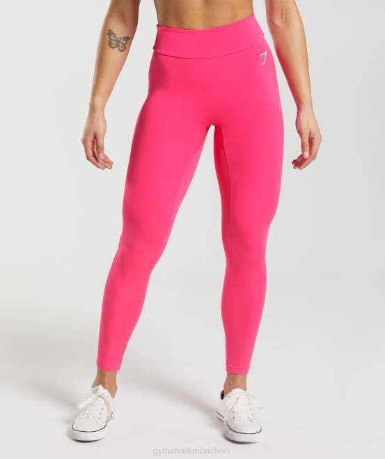 helles Fuchsia Kleidung Gymshark Frauen Gs Power Original-Leggings 04P8256