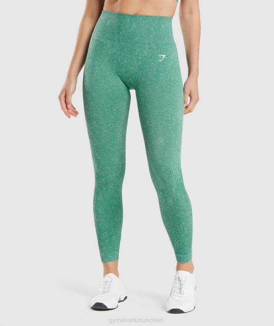 mineralisch | Alpengrün Kleidung Gymshark Frauen Passen Sie nahtlose Leggings mit Flecken an 04P8322