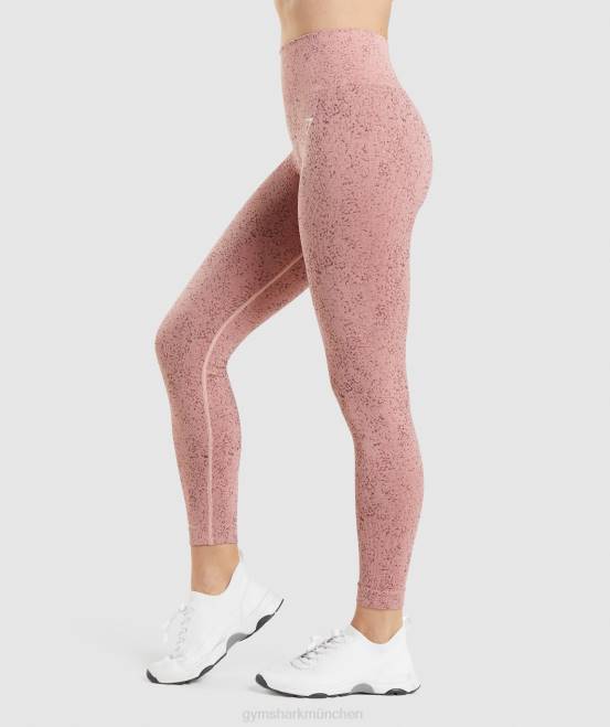 mineralisch | paige rosa Kleidung Gymshark Frauen Passen Sie nahtlose Leggings mit Flecken an 04P8321