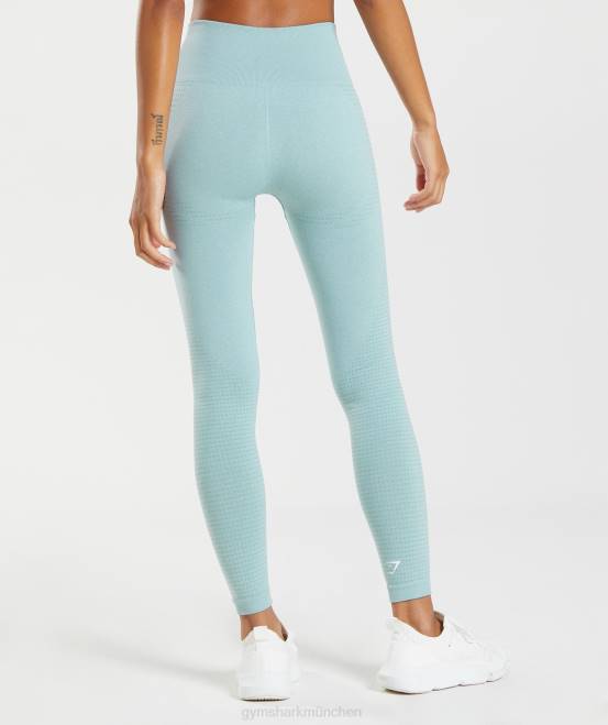 perlblau meliert Kleidung Gymshark Frauen Vital Seamless 2.0 Leggings 04P8336