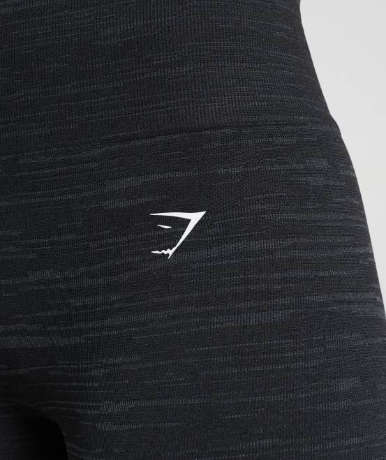 schwarz/rauchgrau Kleidung Gymshark Frauen Adaptieren Sie melierte nahtlose Leggings 04P8297