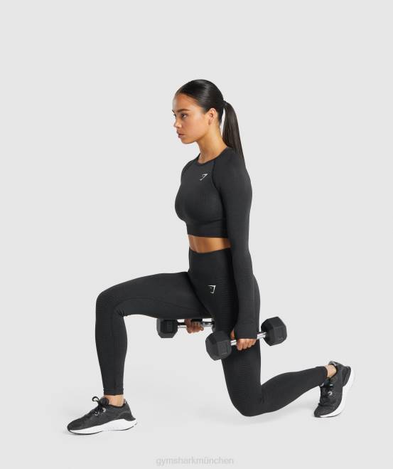 schwarzer Mergel Kleidung Gymshark Frauen Vital Seamless 2.0 Leggings 04P8288