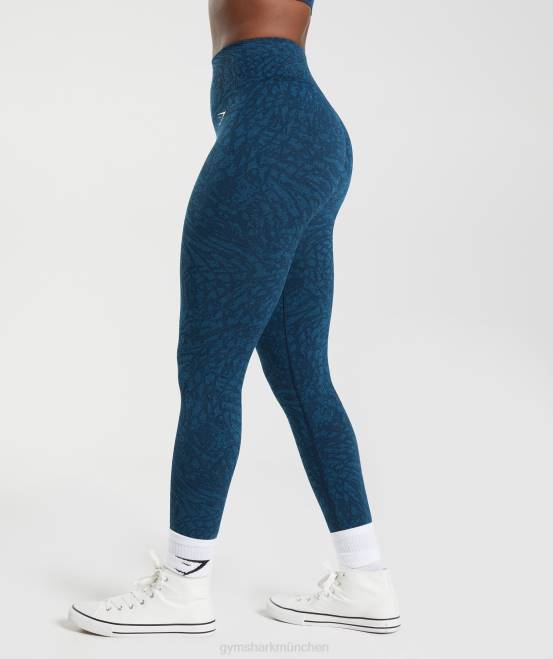 wild | Marine Kleidung Gymshark Frauen Passen Sie die nahtlosen Tier-Leggings an 04P8316