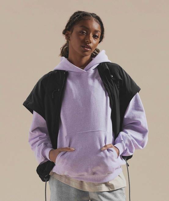 Aura-Flieder-Mergel Kleidung Gymshark Frauen Ruhetag schwitzt Kapuzenpullover 04P8358
