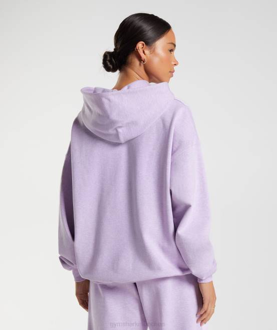 Aura-Flieder-Mergel Kleidung Gymshark Frauen Ruhetag schwitzt Kapuzenpullover 04P8358