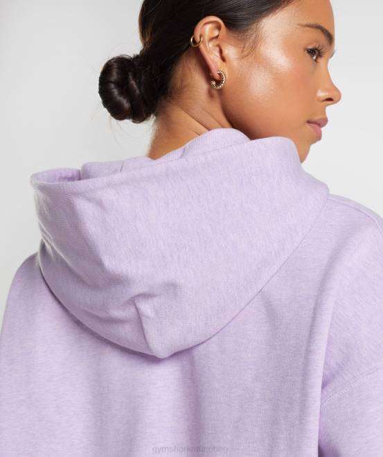 Aura-Flieder-Mergel Kleidung Gymshark Frauen Ruhetag schwitzt Kapuzenpullover 04P8358