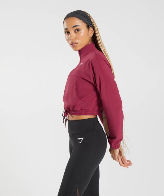Johannisbeerrosa Kleidung Gymshark Frauen Sport-Windjacke 04P8381