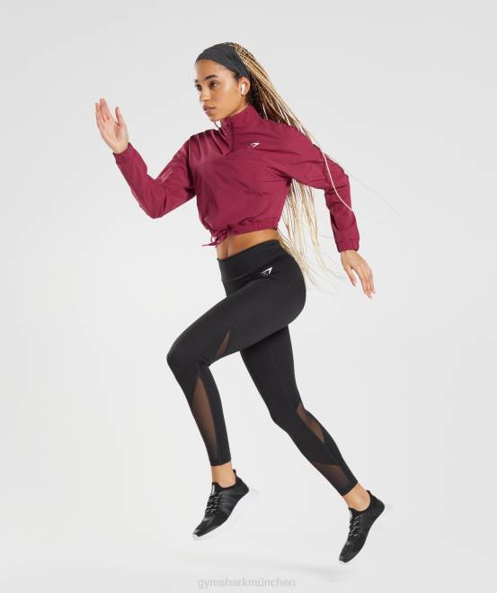 Johannisbeerrosa Kleidung Gymshark Frauen Sport-Windjacke 04P8381