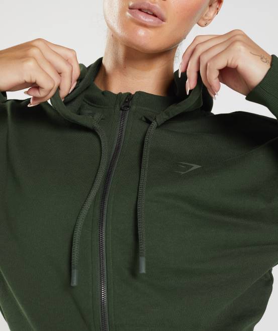 Moosoliv Kleidung Gymshark Frauen Kurz geschnittener Kapuzenpullover mit Reißverschluss von GS Power 04P8410