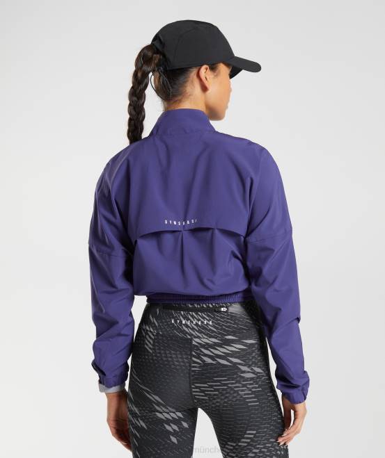 Neptun lila Kleidung Gymshark Frauen Sport-Windjacke 04P8350