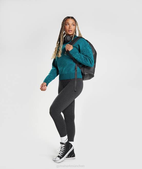 Riff | Winterblaugrün Kleidung Gymshark Frauen Tier-Sweatshirt anpassen 04P8374