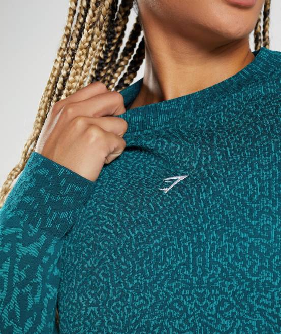 Riff | Winterblaugrün Kleidung Gymshark Frauen Tier-Sweatshirt anpassen 04P8374