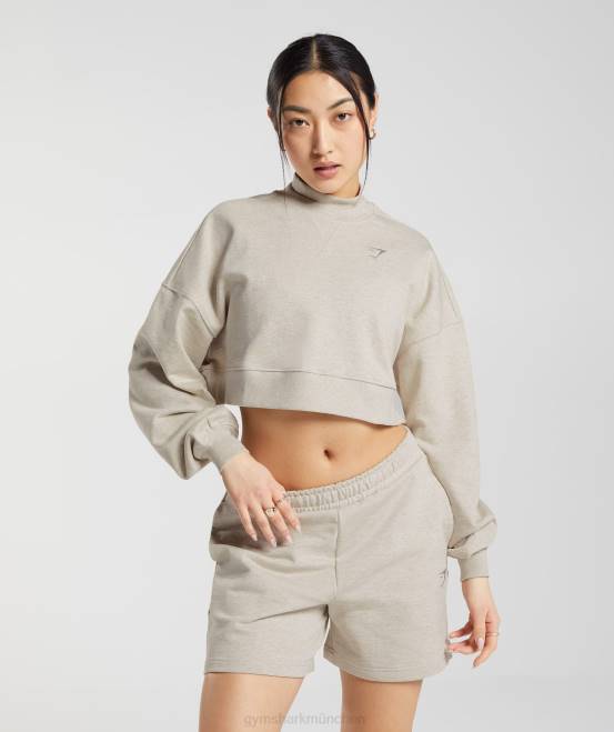 Sandmergel Kleidung Gymshark Frauen Ruhetag schwitzt kurzen Pullover 04P8369