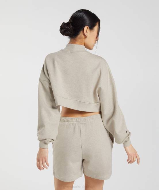 Sandmergel Kleidung Gymshark Frauen Ruhetag schwitzt kurzen Pullover 04P8369