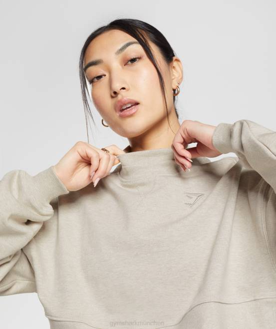Sandmergel Kleidung Gymshark Frauen Ruhetag schwitzt kurzen Pullover 04P8369