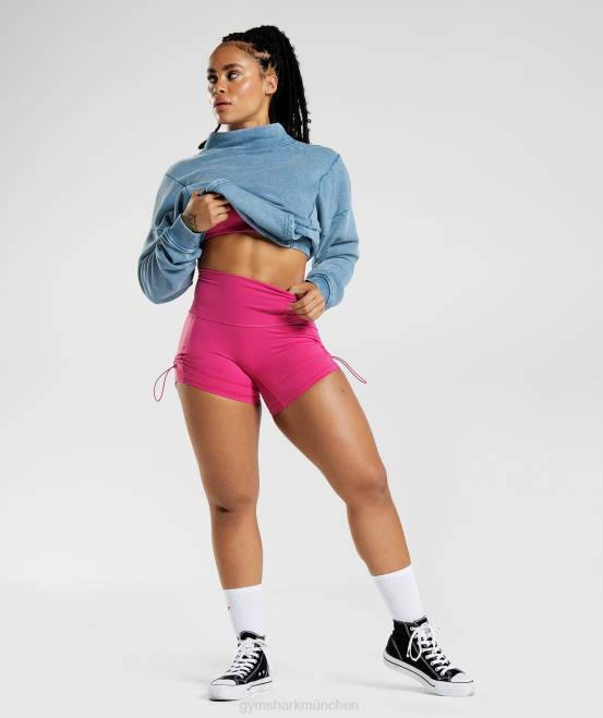 Seeuferblau Kleidung Gymshark Frauen Legacy-Sweatshirt mit Waschung 04P8404